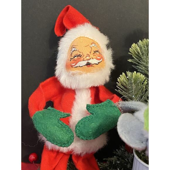 Vintage Annalee Christmas Doll Lot Mr & Mrs Claus & Mouse -‎ 1963/1965  Poseable - Picture 2 of 13